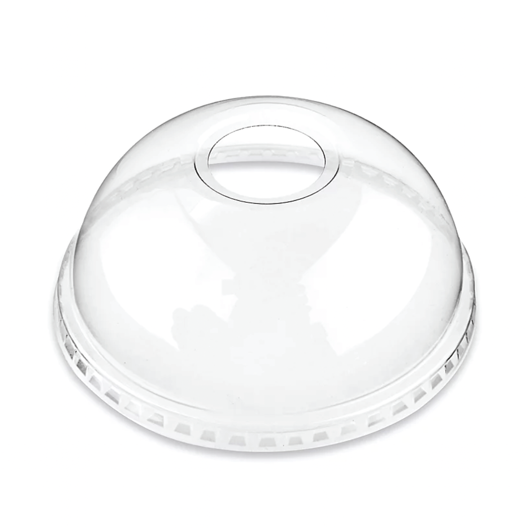 Choice 12 oz. Clear Plastic Cold Cup with 2 oz. Insert and PET Dome Lid with