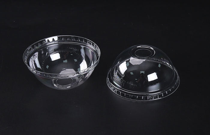 Tapas de domo - Para vasos transparentes de 16, 24, 32 oz - Tapas de plástico PET desechables para café, batido, soda