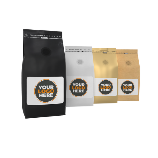 Schwarzer 12-Unzen-Kaffeebeutel mit benutzerdefinierten Etiketten – Schwarze Kaffeebeutel zum Aufstellen mit benutzerdefinierten Etiketten für Kaffeebohnen