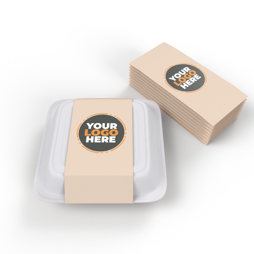 Funda de papel personalizada para cajas de comida para llevar