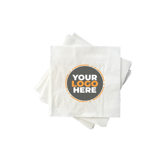 Servilletas personalizadas: servilletas de papel de alto grado para almuerzo de 7x7 "para restaurante, cafetería, eventos, cervecería, restaurante, camión de comida