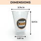 Copia de Vaso de plástico transparente personalizado - Vaso de plástico PET de 8 oz para bebidas frías