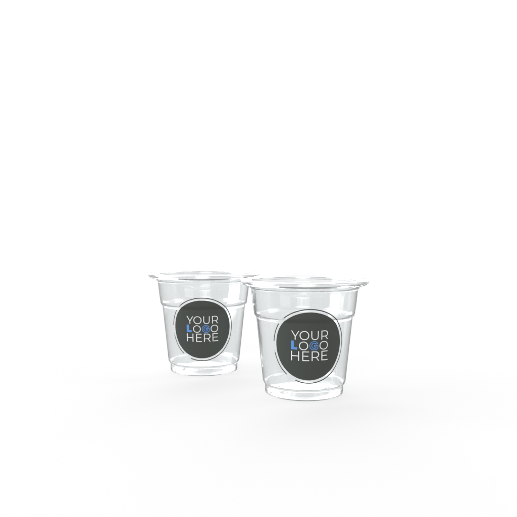 Vaso de plástico transparente personalizado - Vaso de plástico PET de 3 oz para bebidas frías