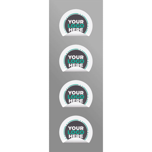 Etiqueta circular personalizada de 1" x 1" en rollos