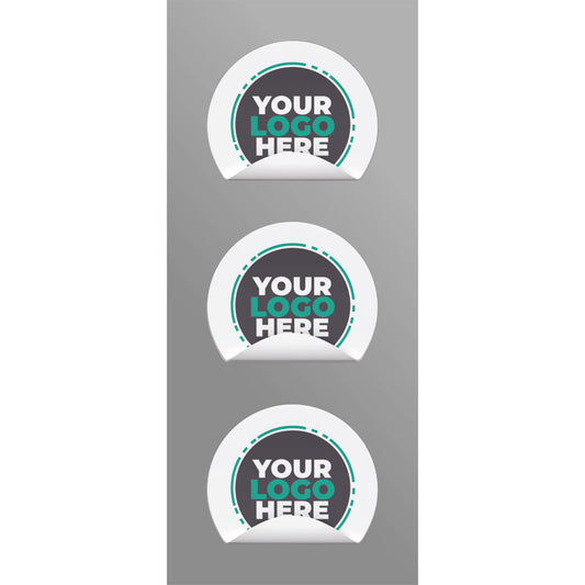 Etiqueta circular personalizada de 2" x 2" en rollos