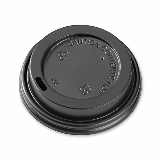 Black Hot Coffee Cup Lids - One Size Fits All Coffee Lid