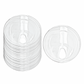 Tapas transparentes para sipper sin pajita - Para vasos transparentes de 16, 24, 32 oz - Tapas desechables de plástico PET