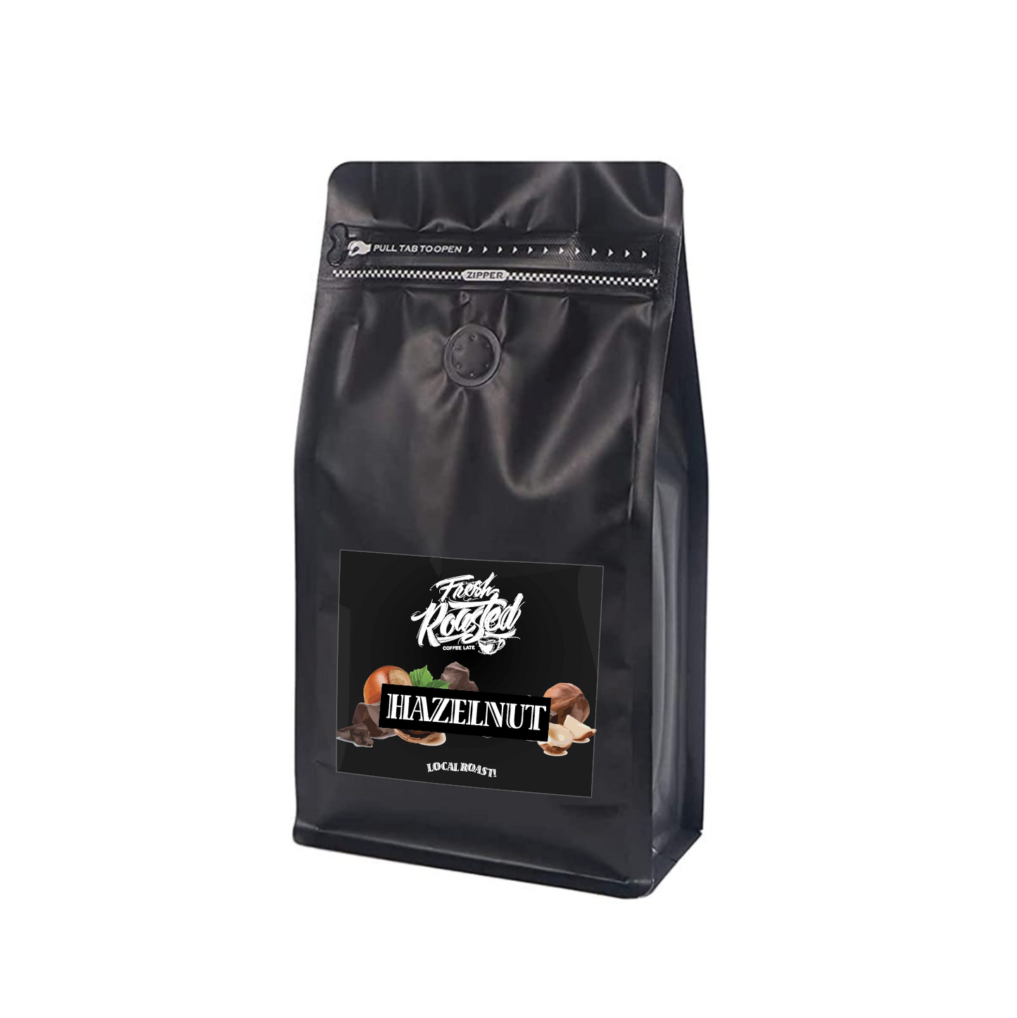 Bolsa de café negra de 12 onzas con etiquetas personalizadas - Bolsas de café negras de pie con etiquetas personalizadas para granos de café